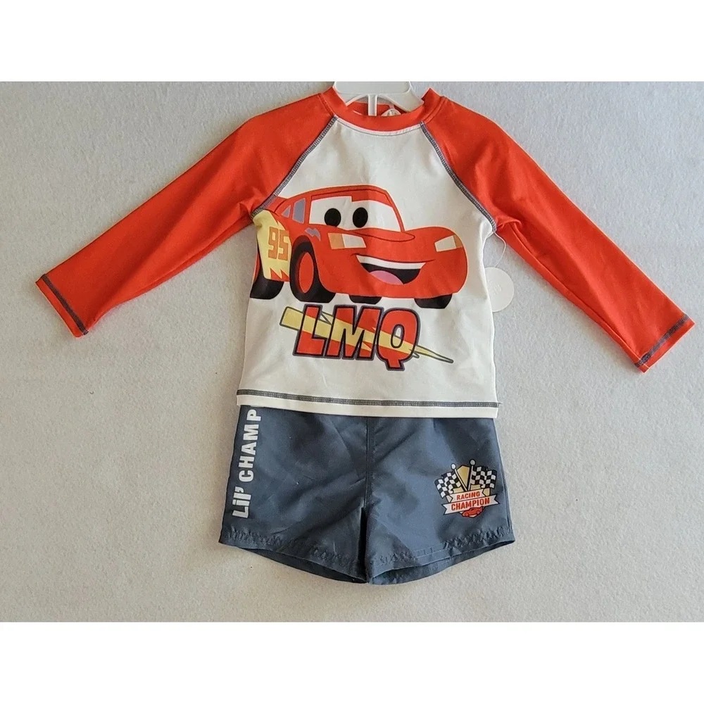 Disney Cars Lightning McQueen Baby Guard and Swim  Outfit Set Multicolor 24 Mont